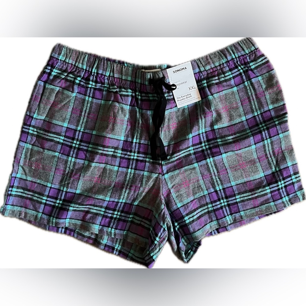 Sonoma Women's Plaid Pajama/Lounge Shorts - NWT. Women’s size XXL